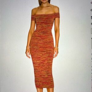 x REVOLVE Rowena Off Shoulder Spacedye Midi